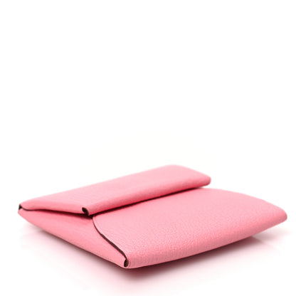 Hermes Chevre Mysore Verso Bastia Coin Purse Rose Confetti Brique 4 of 7