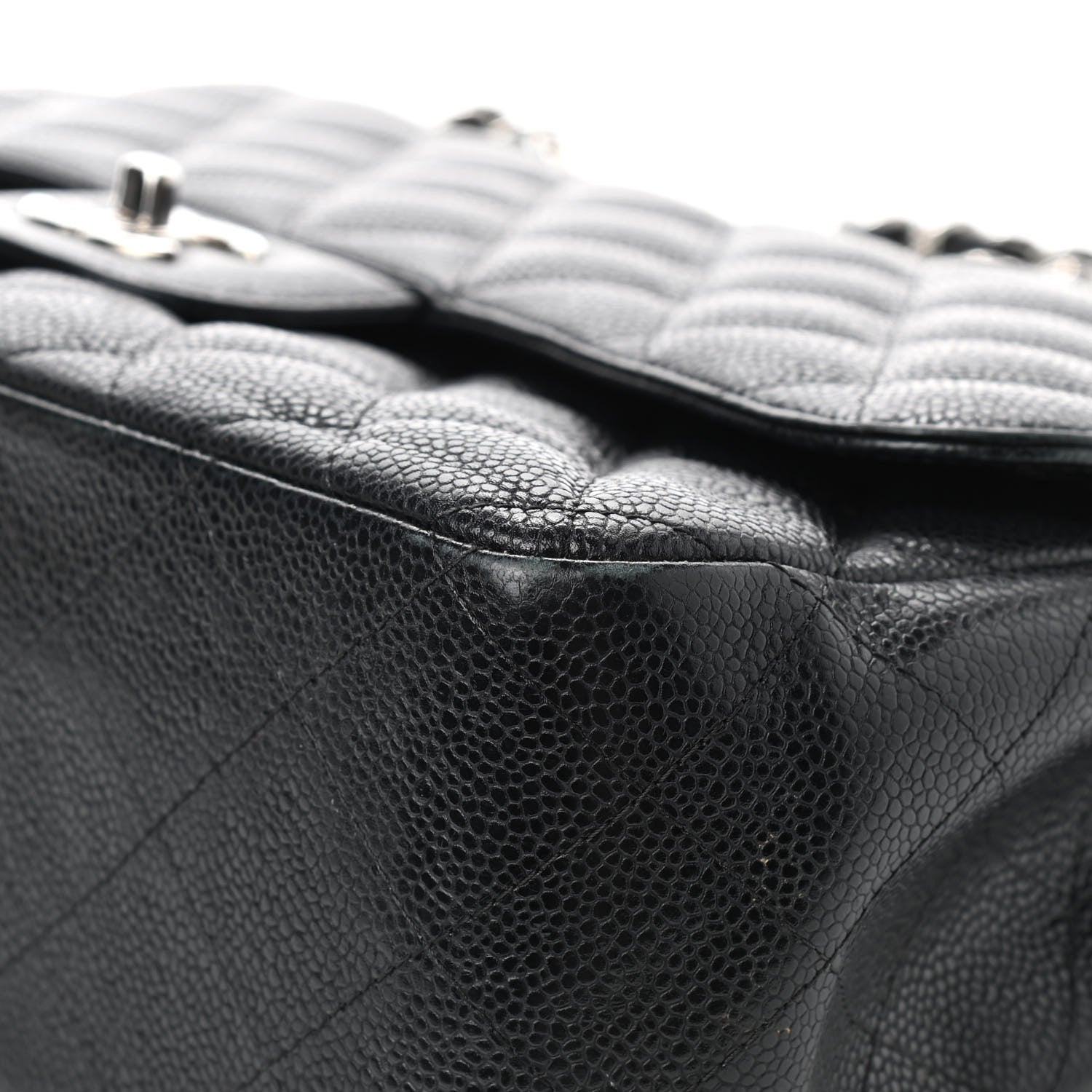 Chanel Caviar Quilted Jumbo Double Flap Black 7 of 18
