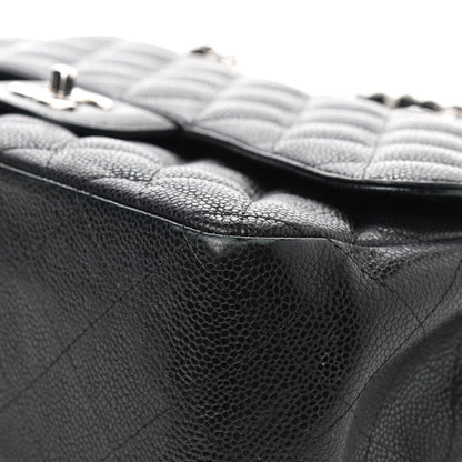 Chanel Caviar Quilted Jumbo Double Flap Black 7 of 18