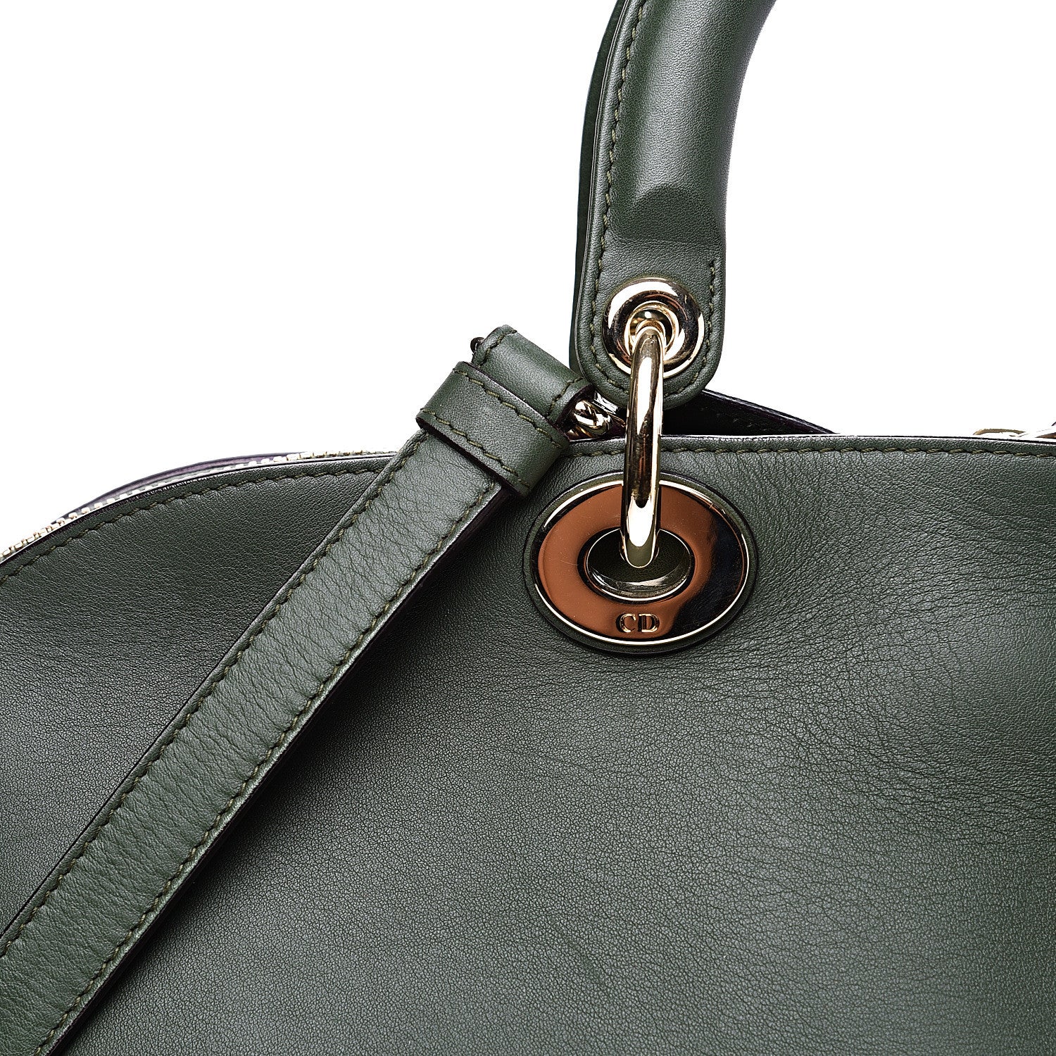 Christian Dior Calfskin Diorissimo Dome Dark Green 11 of 11