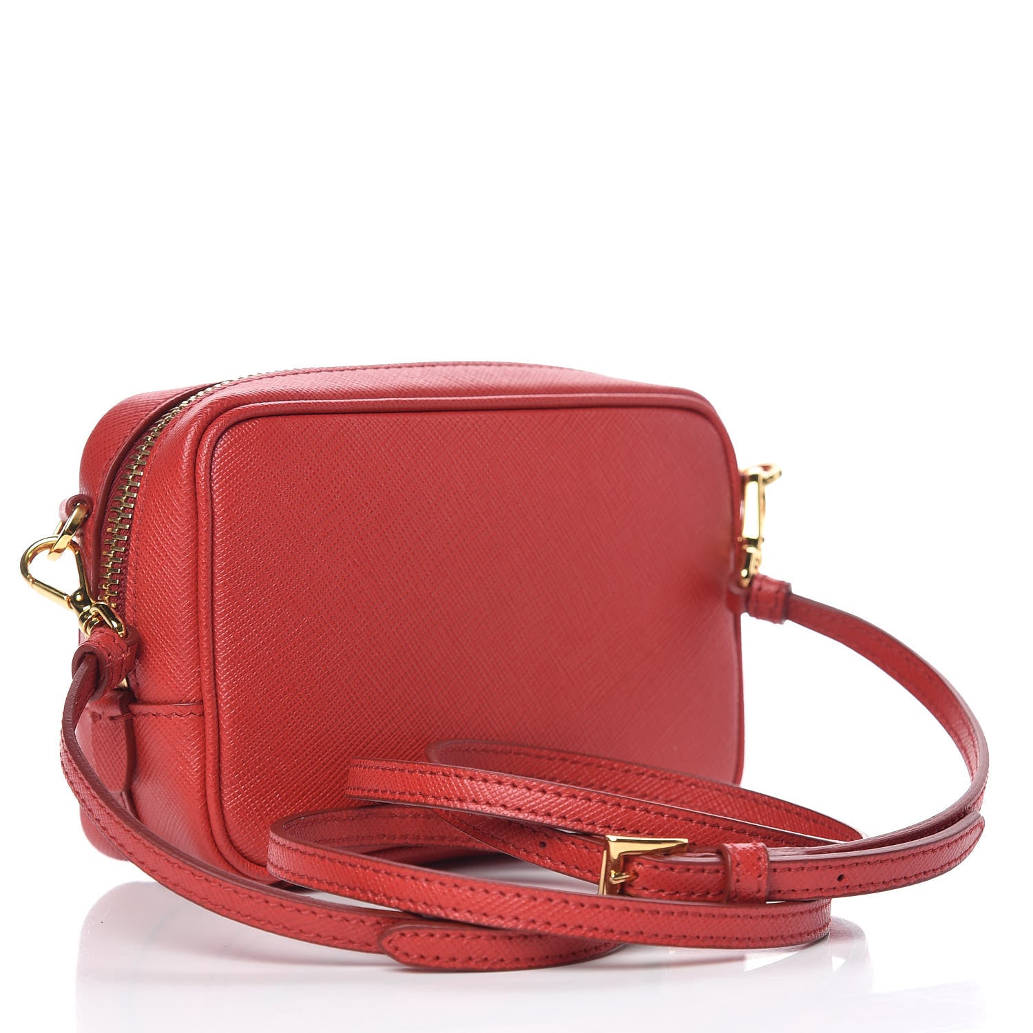 Prada Saffiano Mini Camera Crossbody Bag Rosso 3 of 11