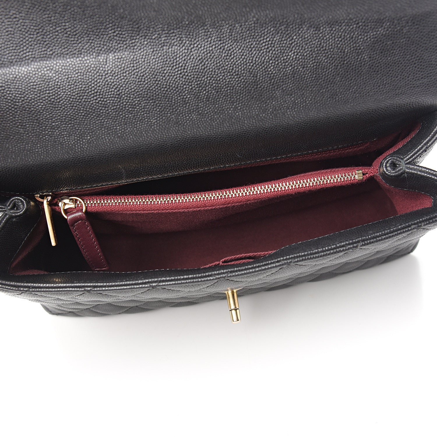 Chanel Caviar Quilted Small Coco Handle Flap Black 4 of 10