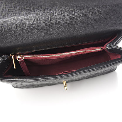 Chanel Caviar Quilted Small Coco Handle Flap Black 4 of 10