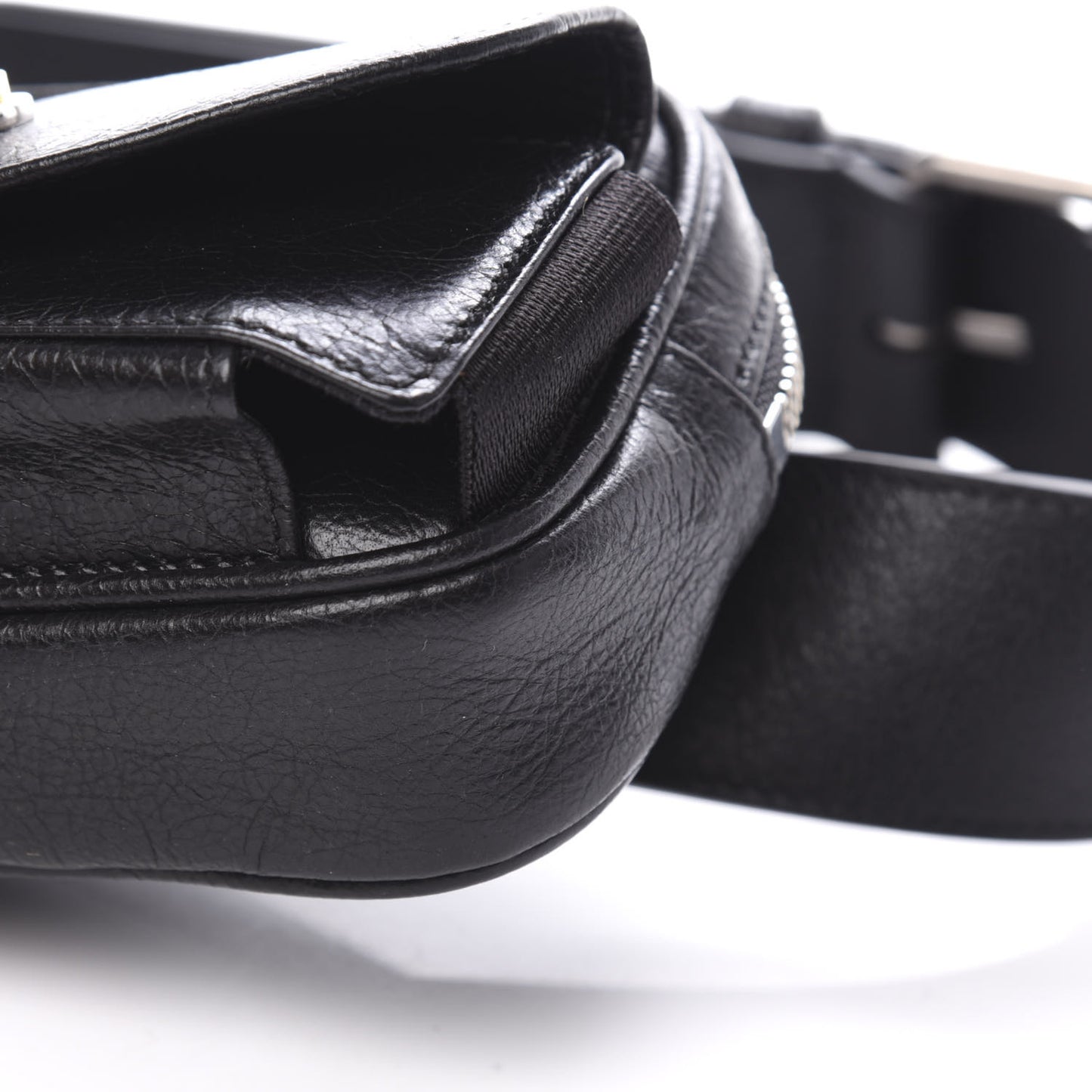 Fluffy Calfskin Mini Morpheus Belt Bag 70 28 Black
