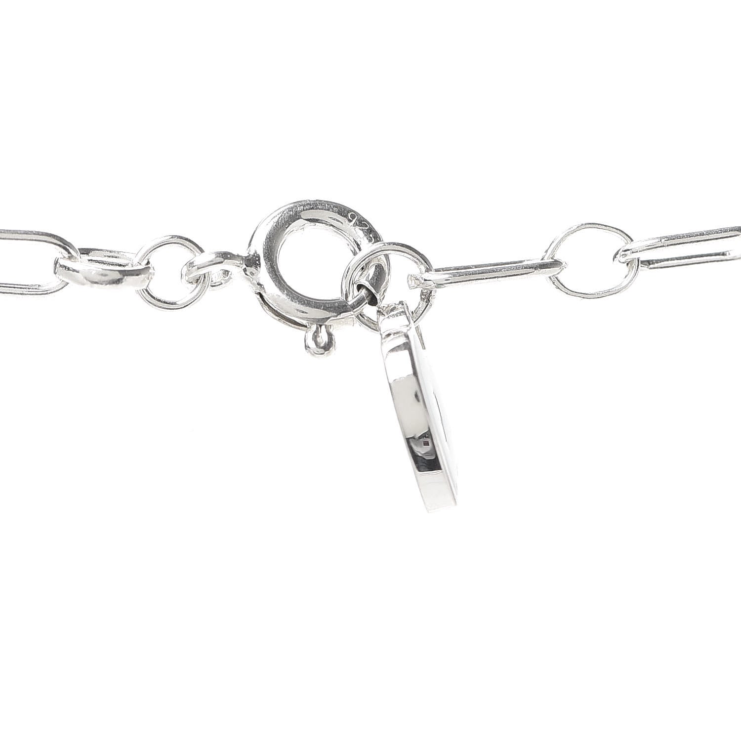 Tiffany Sterling Silver Enamel Love Notes Charm Necklace 5 of 11