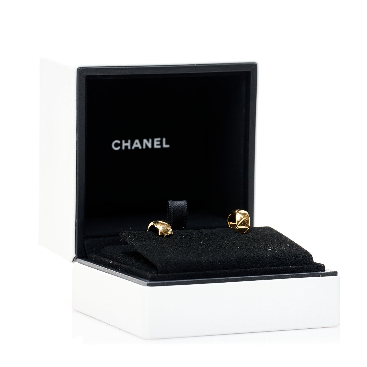 Chanel 18K Yellow Gold Coco Crush Hoop Earrings 5 of 5