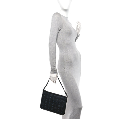 MCM Visetos Liz Shopper Tote Pouch Black 2 of 9