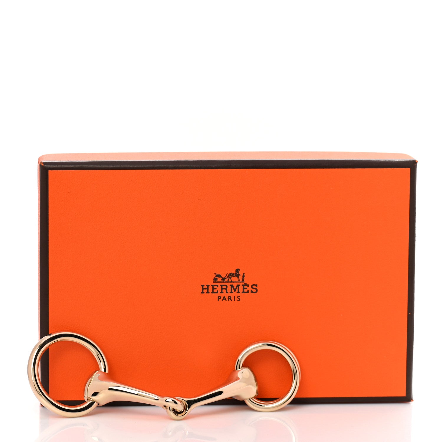 Hermes Permabrass Mors Scarf Ring Gold 4 of 4