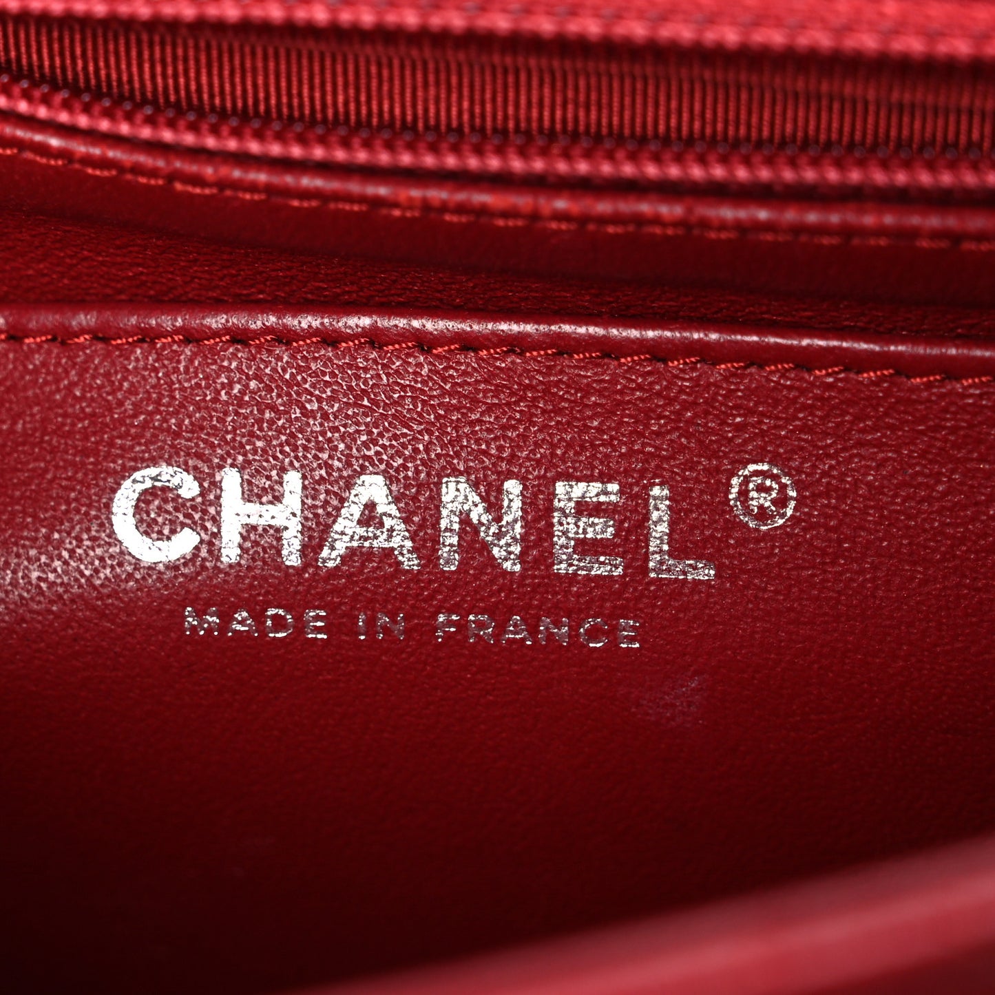 Caviar Quilted Mini Square Flap Red