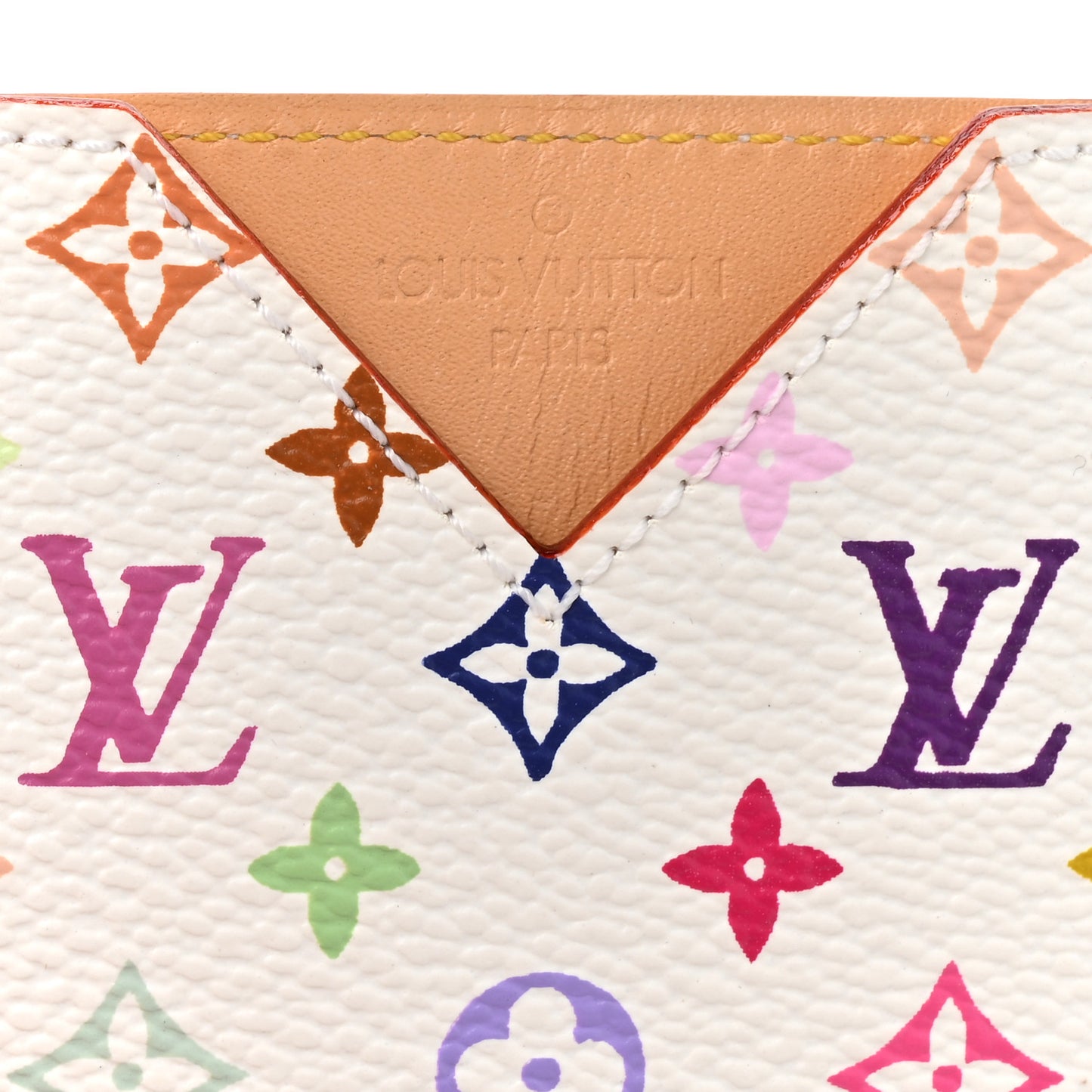 Monogram Multicolor Mirror and Case Pouch White