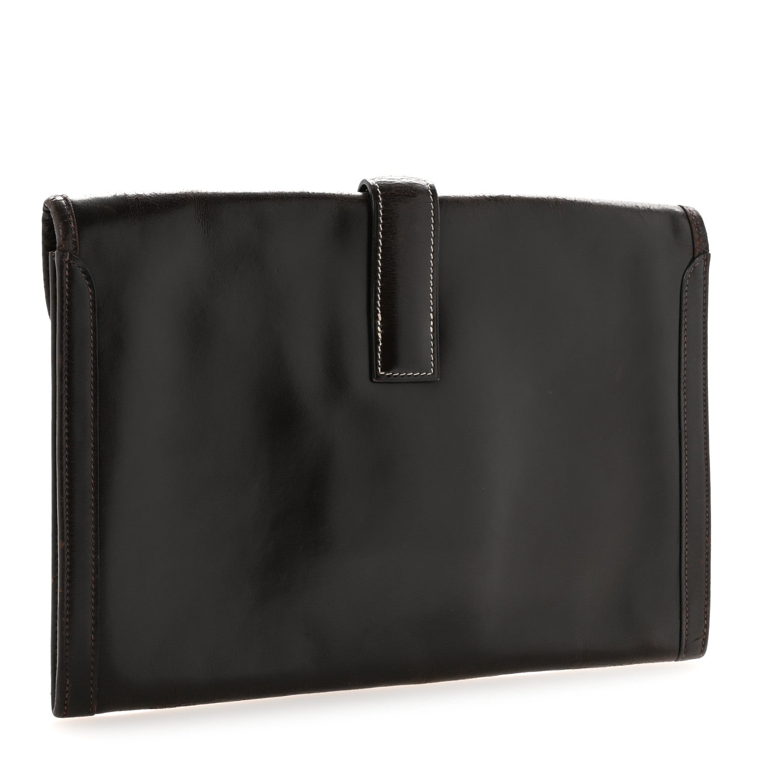 Hermes Box Jige GM Clutch Chocolate 3 of 14