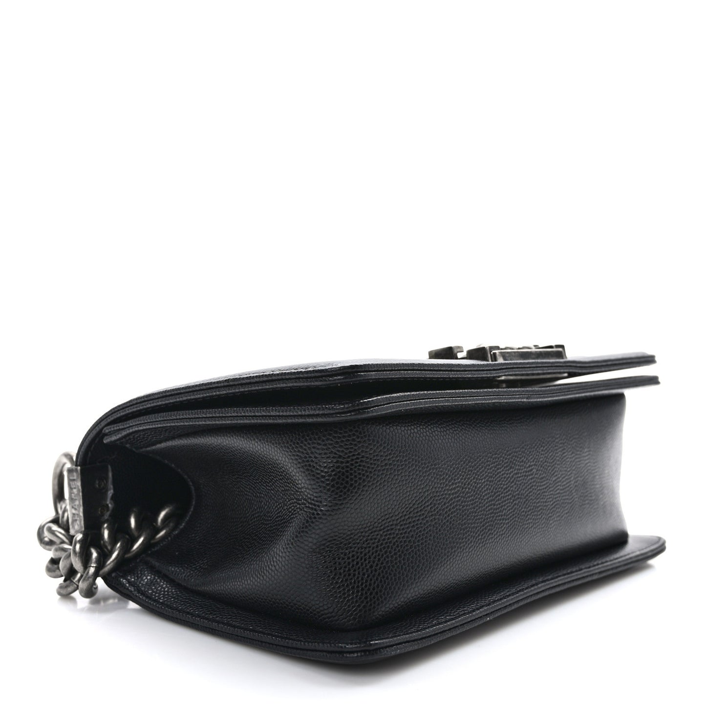 Caviar Quilted Small Boy Flap Black