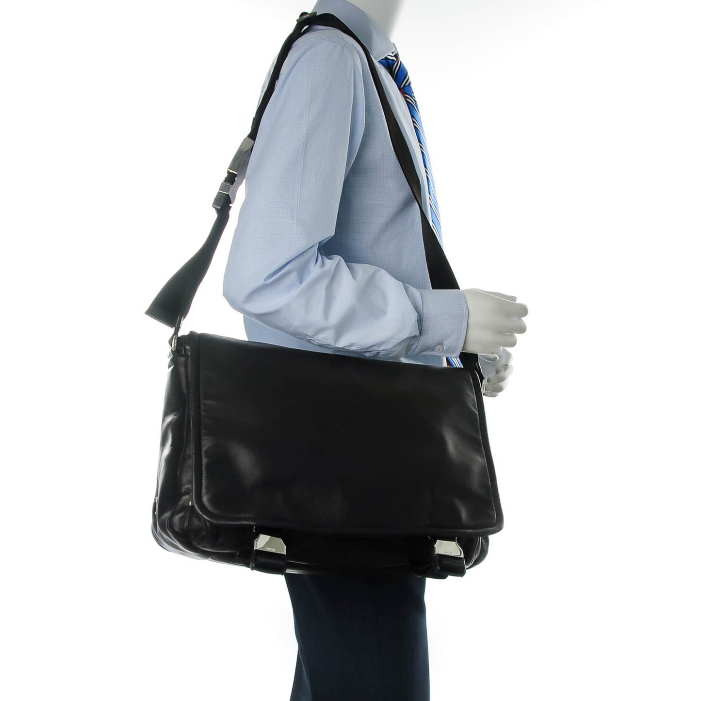 Nappa Messenger Bag Nero Black