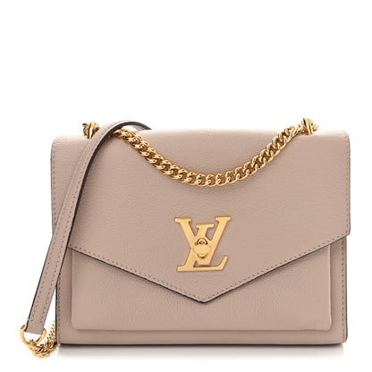 Louis Vuitton Soft Calfskin Mylockme Chain Bag BB Greige 1 of 11