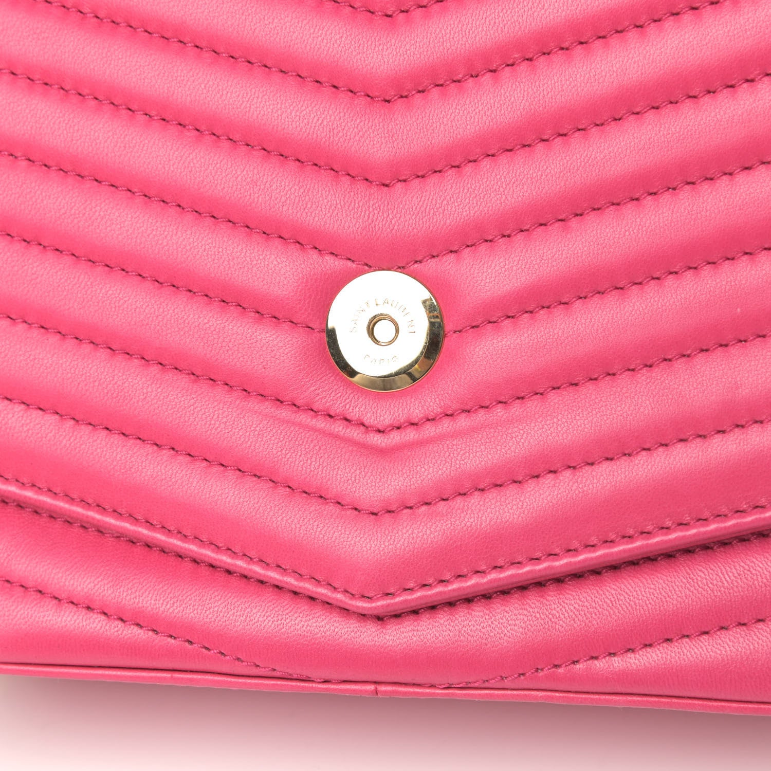 Saint Laurent Lambskin Matelasse Chevron Monogram Small Sulpice Bag Pink 5 of 6