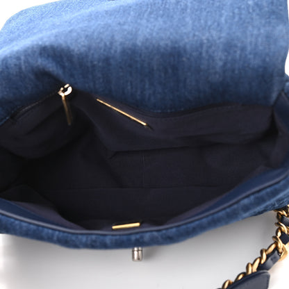 Chanel Denim Quilted Medium Chanel 19 Flap Blue 5 of 11