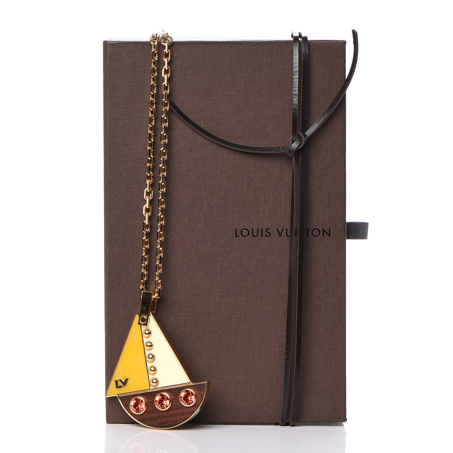 Louis Vuitton Resin Crystal Float Your Boat Pendant Necklace 8 of 8