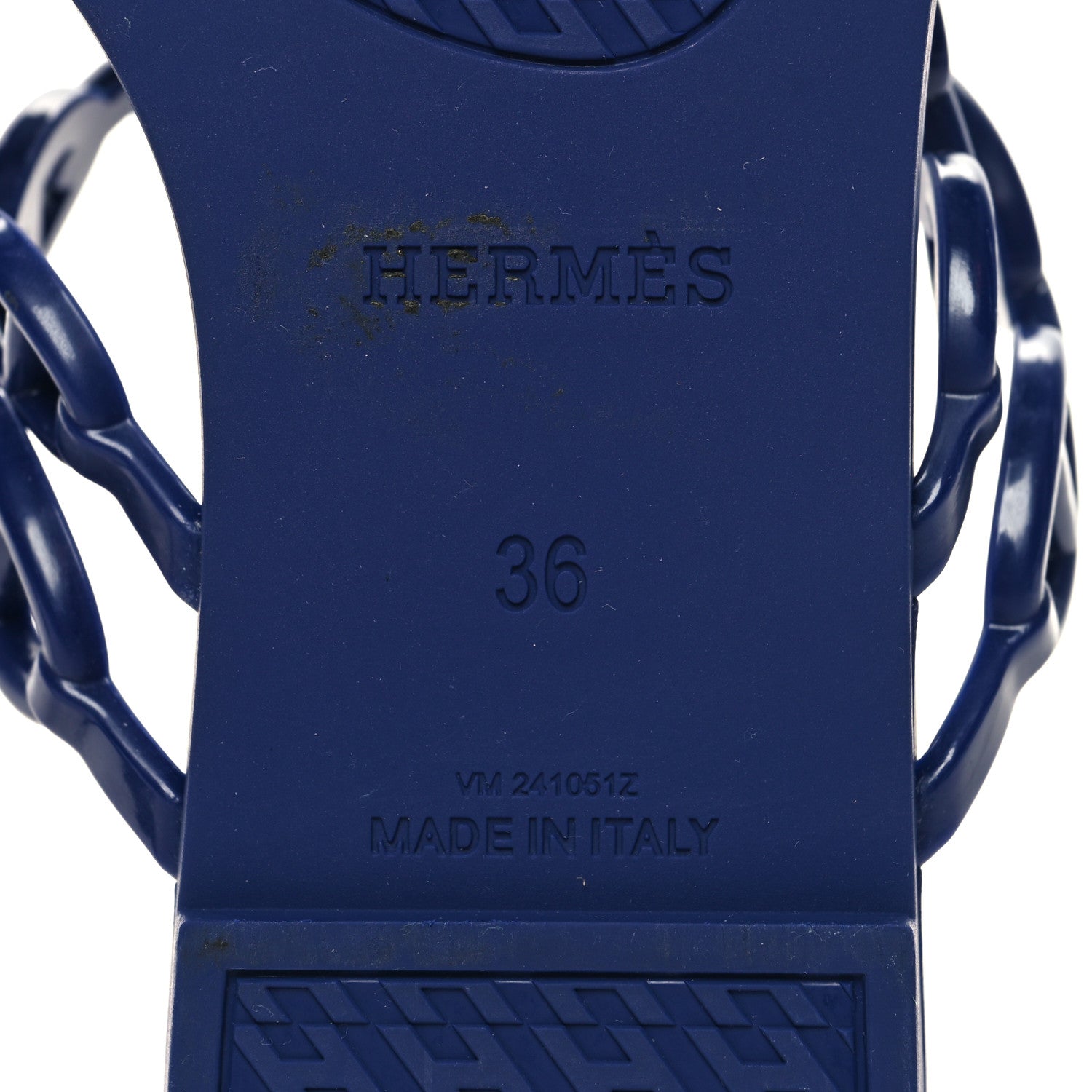 Hermes Rubber Chaine d'Ancre Island Sandals 36 Bleu Smalt 6 of 7