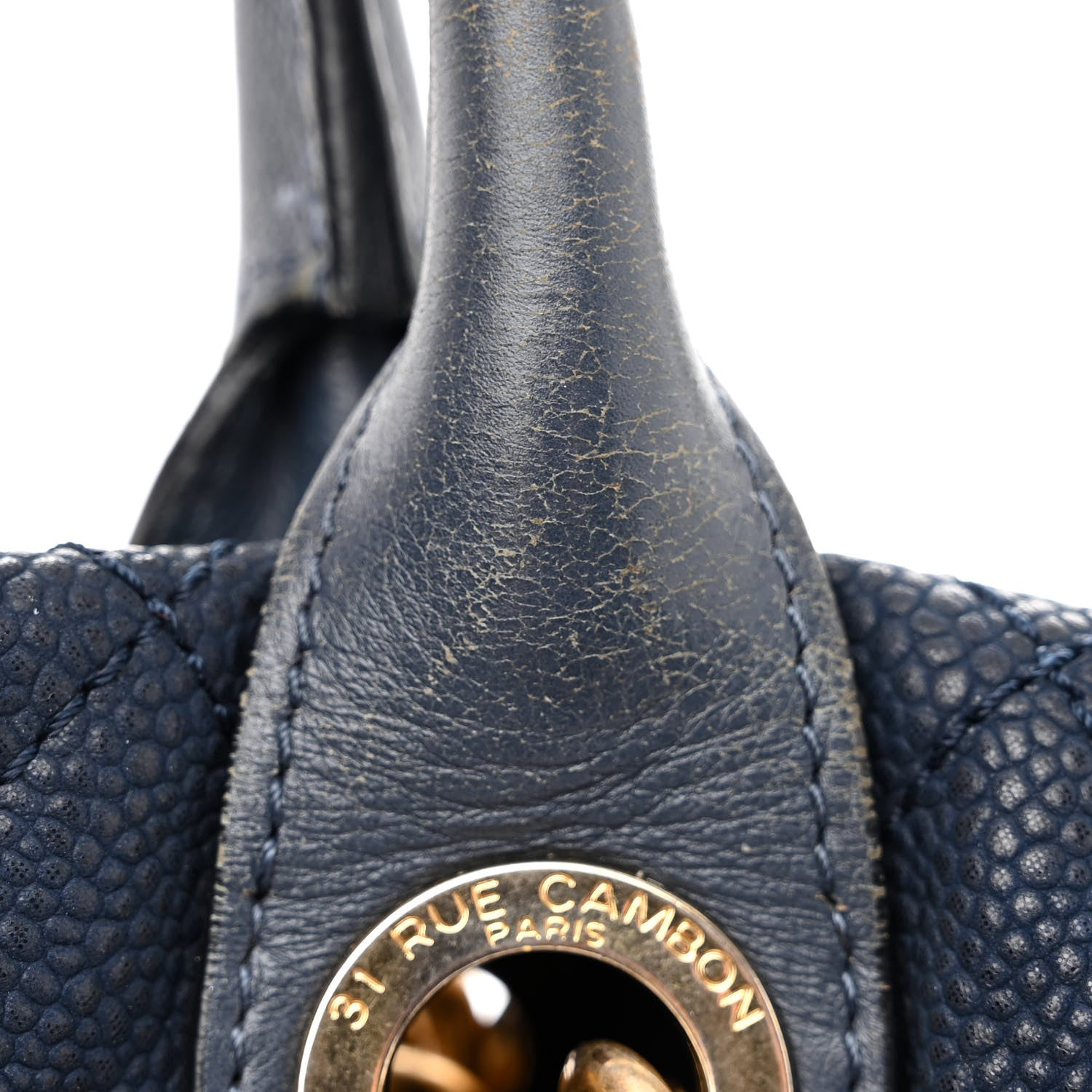 Chanel Iridescent Caviar Quilted Globe Trotter Shopping Tote Navy Blue 13 of 18