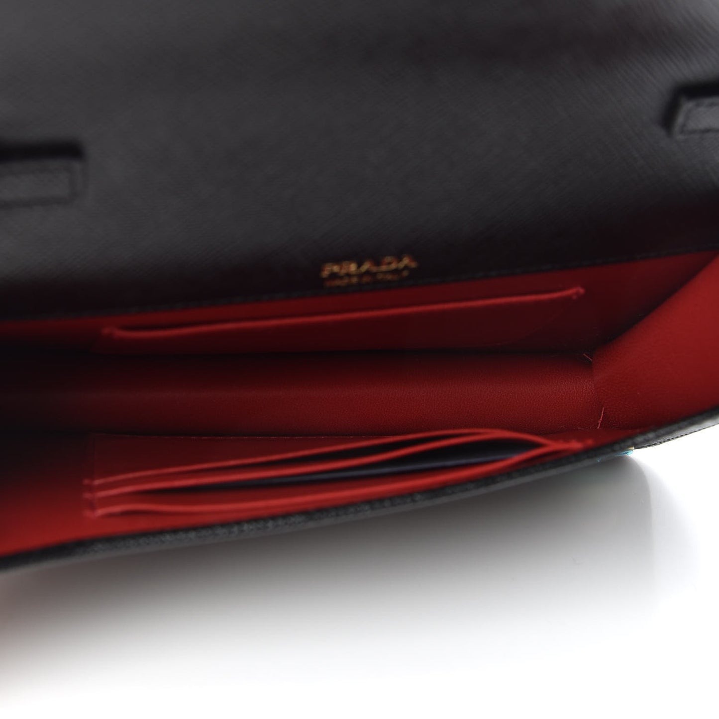 Saffiano Lux Mini Shoulder Bag Black