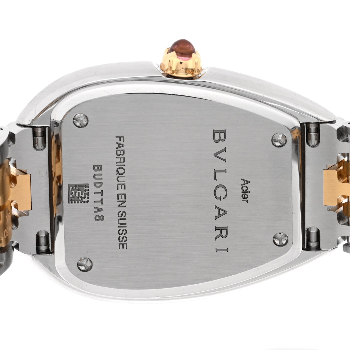 Stainless Steel 18K Yellow Gold Diamond Bezel 33mm Serpenti Seduttori Quartz Watch