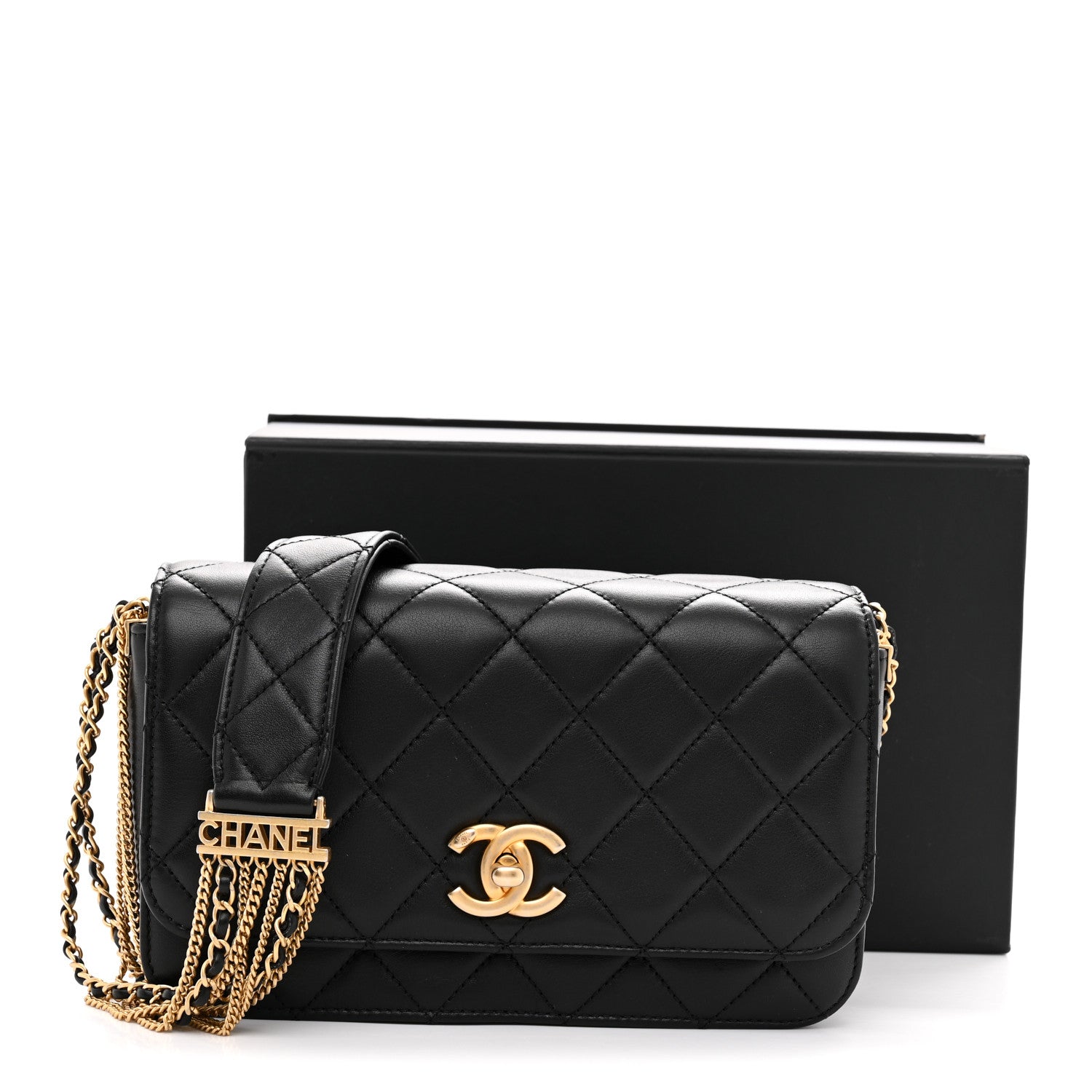 Chanel Lambskin Quilted Multiple Chain Flap Black 11 of 11
