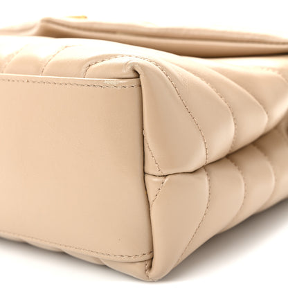 Saint Laurent Calfskin Y Quilted Monogram Small Loulou Chain Satchel Dark Beige 10 of 10