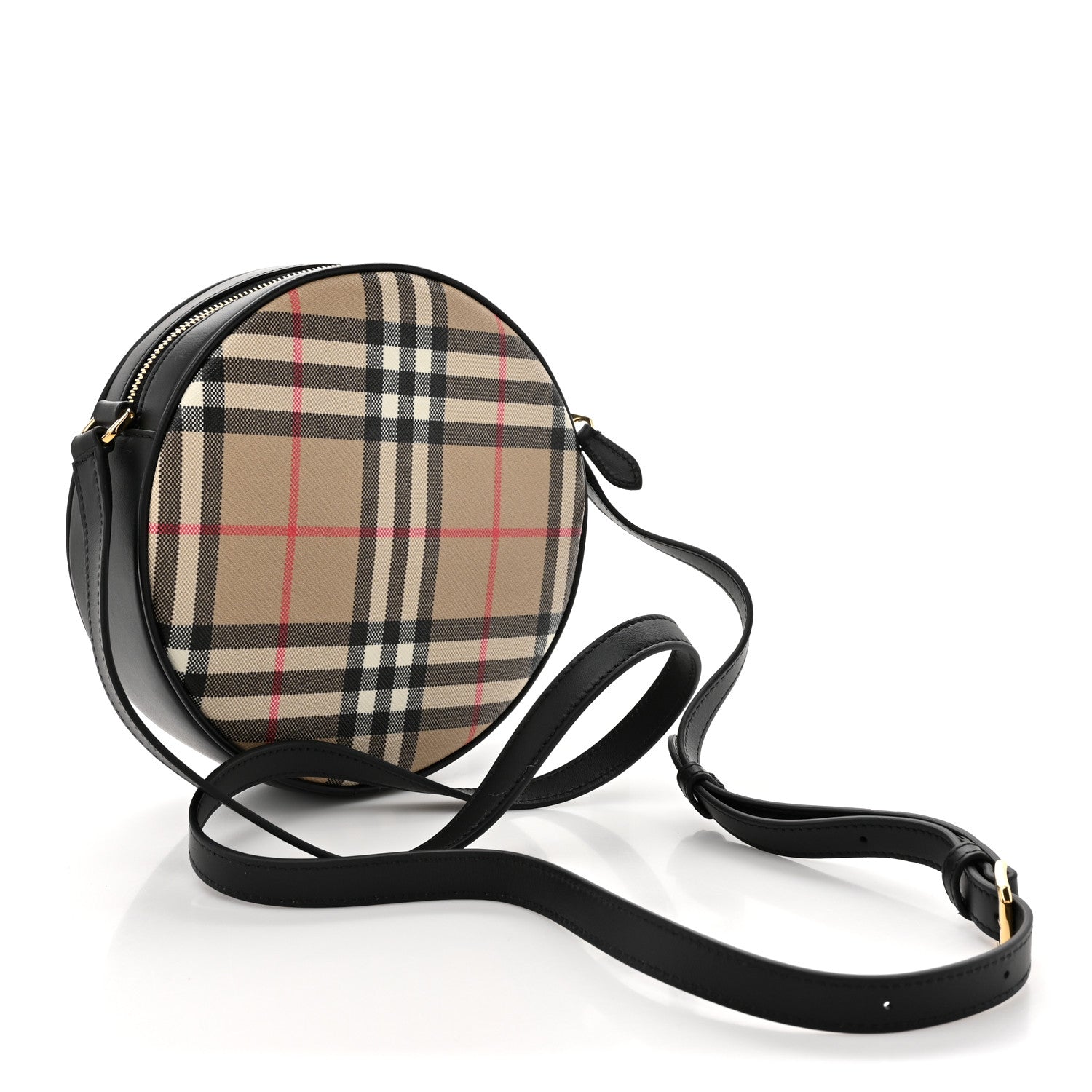 Burberry Vintage Check Calfskin Louise Bag Archive Beige Black 3 of 9