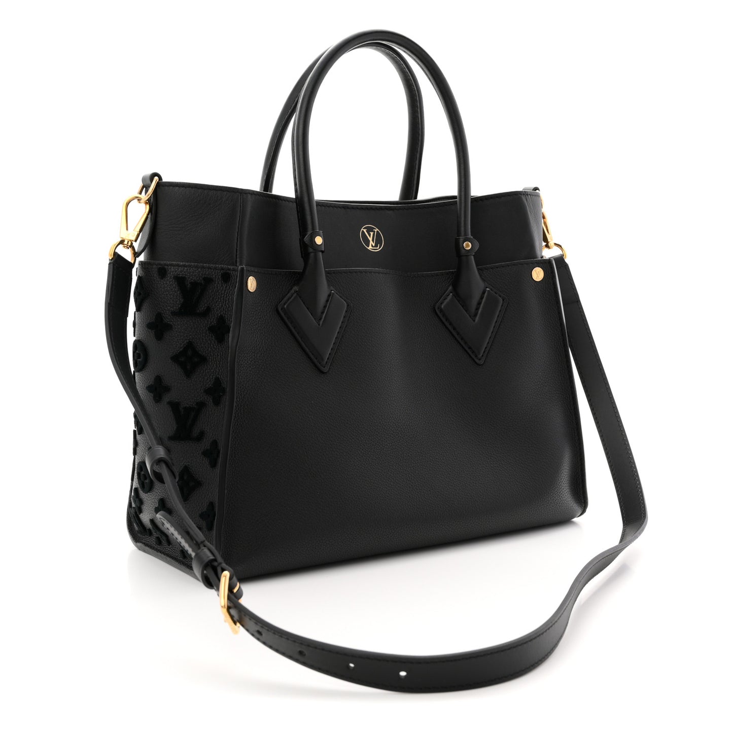 Calfskin Monogram Tufting On My Side Black