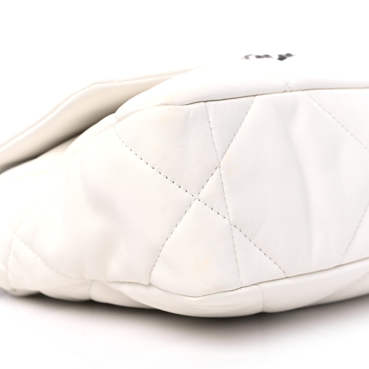 Chanel Lambskin Quilted Medium Chanel 19 Flap White 9 of 10