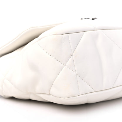 Chanel Lambskin Quilted Medium Chanel 19 Flap White 9 of 10