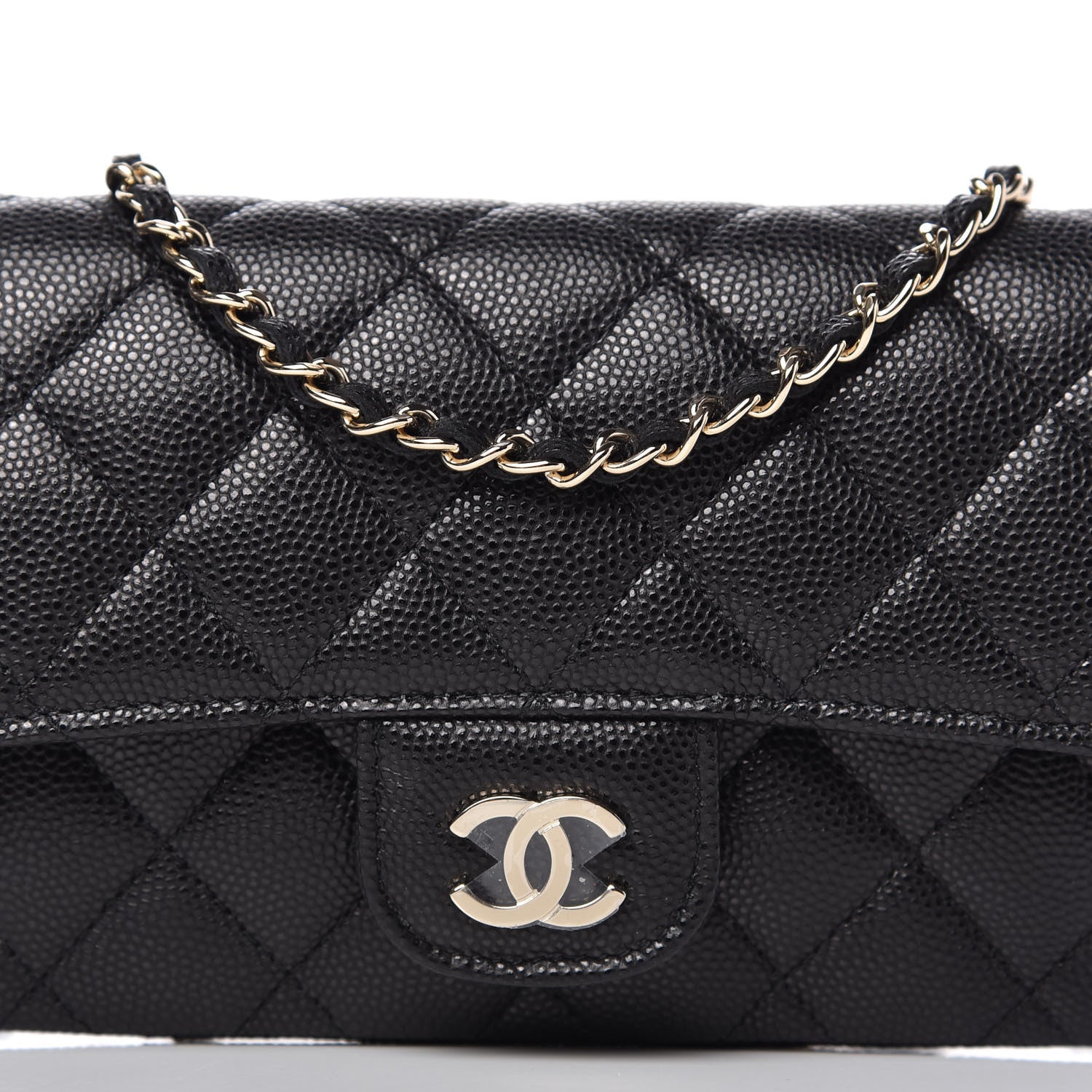 Chanel Caviar Quilted Glasses Case With Chain Black 11 of 12