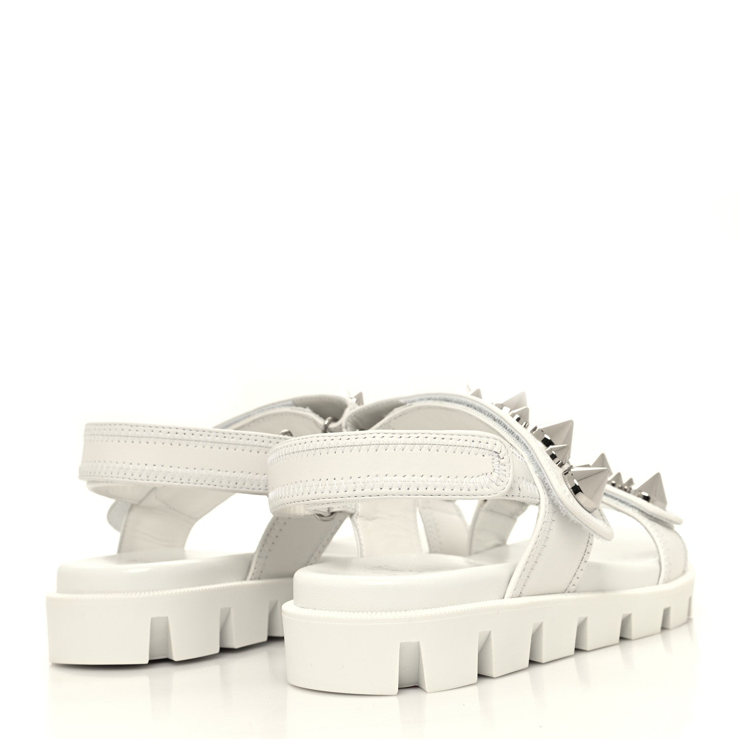 Christian Louboutin Nappa Spikita Cool Flats 37.5 Bianco 4 of 7