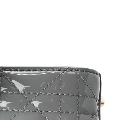 Christian Dior Patent Cannage Mini Lady Dior Grey Stone 13 of 14