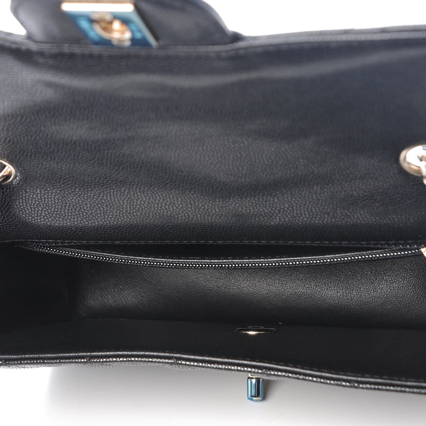 Caviar Quilted Mini Rectangular Flap Black