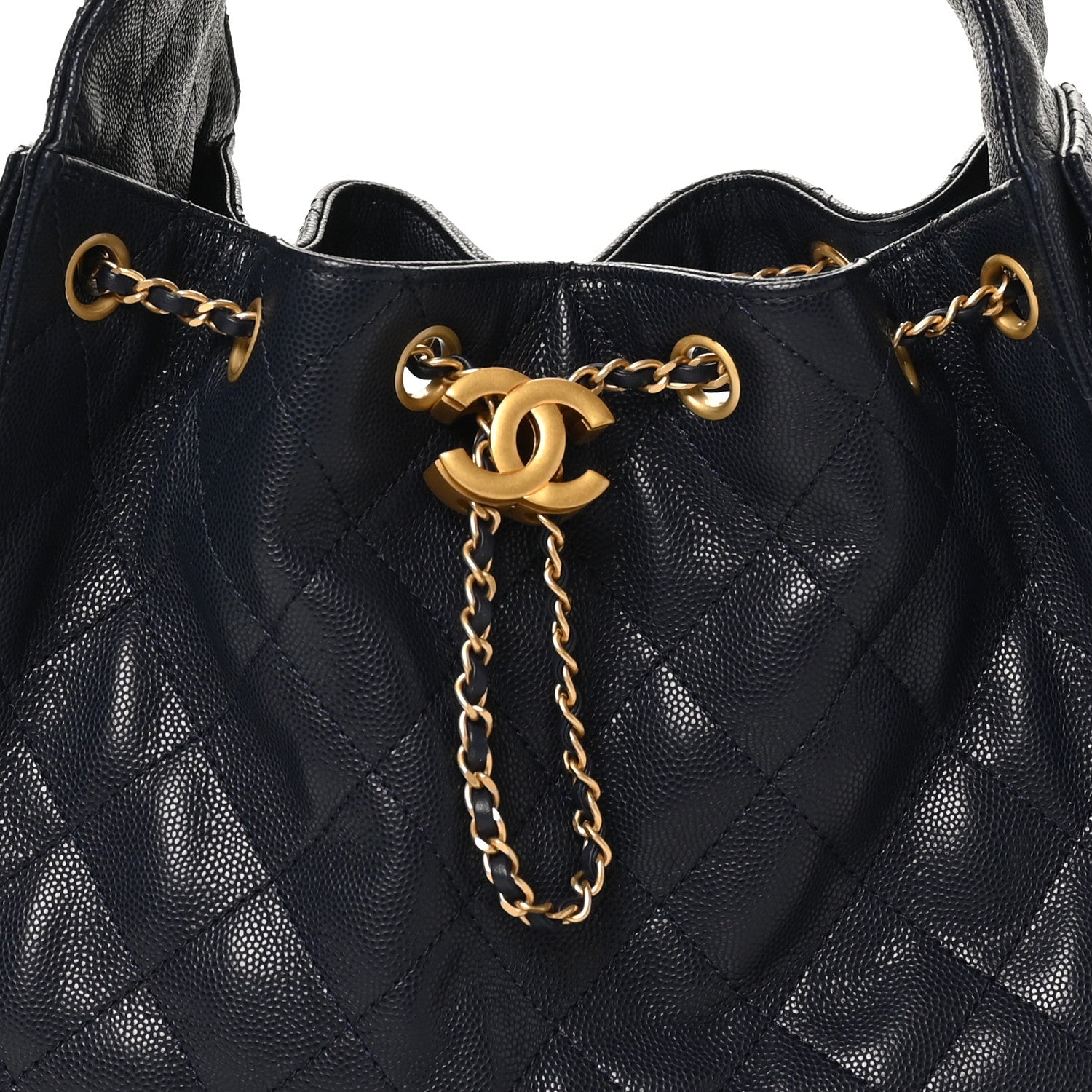 Chanel Caviar Quilted Small Chanel 25 Handbag Dark Navy 8 of 11