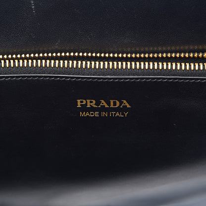 Prada Saffiano Cuir Calfskin Medium Monochrome Top Handle Tote Black 6 of 11