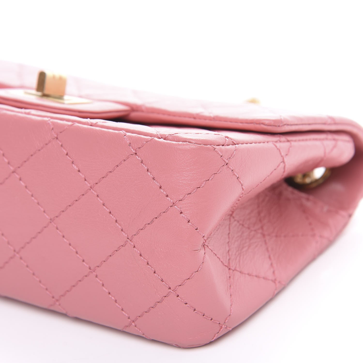 Chanel Aged Calfskin Quilted 2.55 Reissue Mini Flap Pink 8 of 10