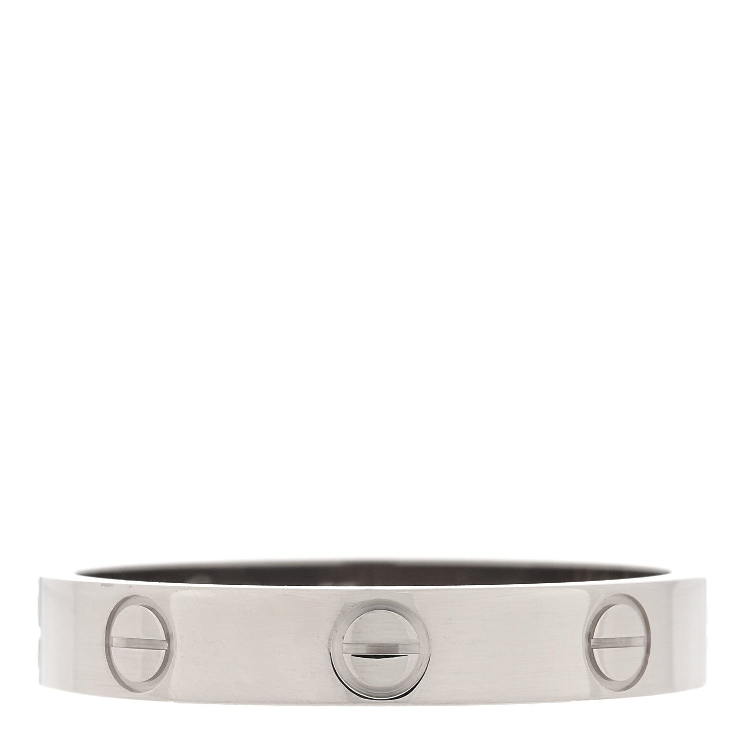 Cartier 18K White Gold 3.5mm LOVE Wedding Band Ring 57 8 1 of 5