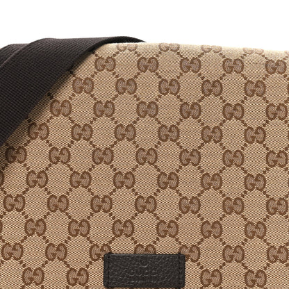 Gucci Monogram Flap Messenger Bag Beige Dark Brown 8 of 11