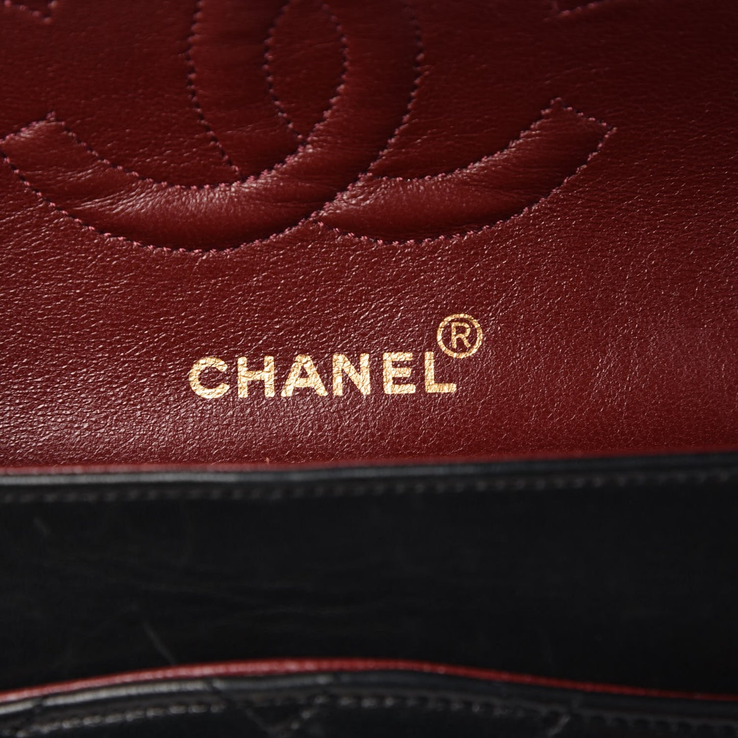 Lambskin Quilted Medium Double Flap Black