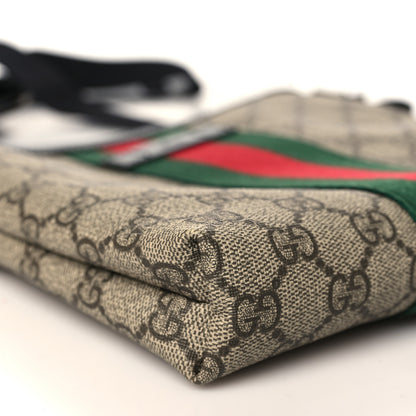 Gucci GG Supreme Monogram Web Messenger Bag Black 7 of 8