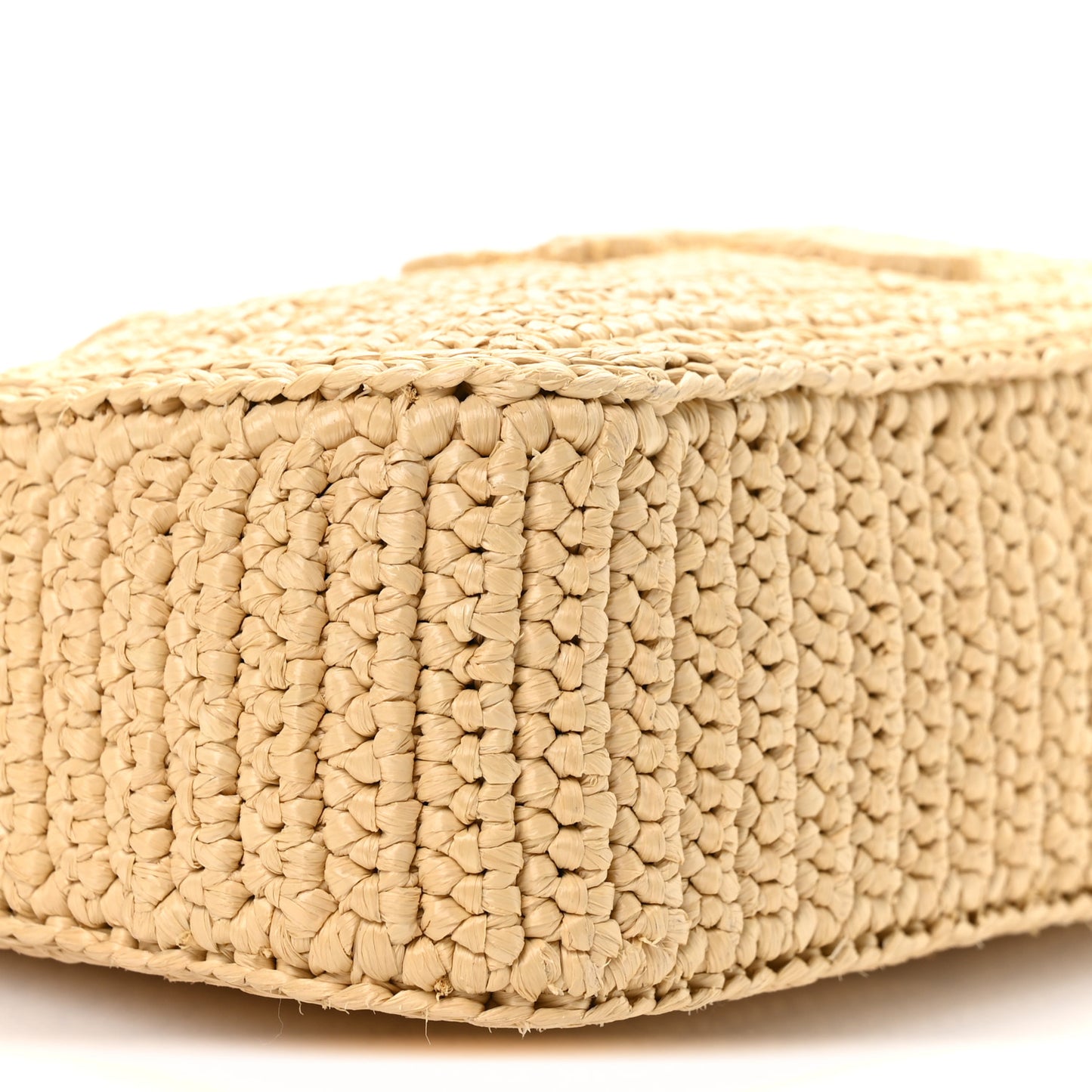 Yarn Raffia Effect Crochet Mini Re-Edition 2000 Shoulder Bag Naturale