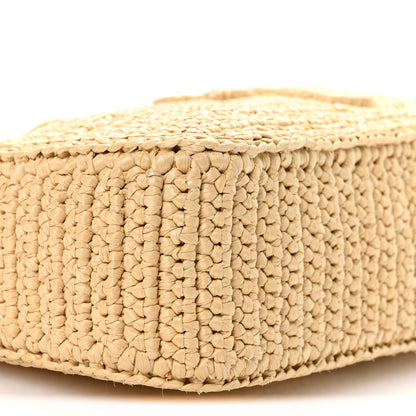 Prada Yarn Raffia Effect Crochet Mini Re-Edition 2000 Shoulder Bag Naturale 9 of 10