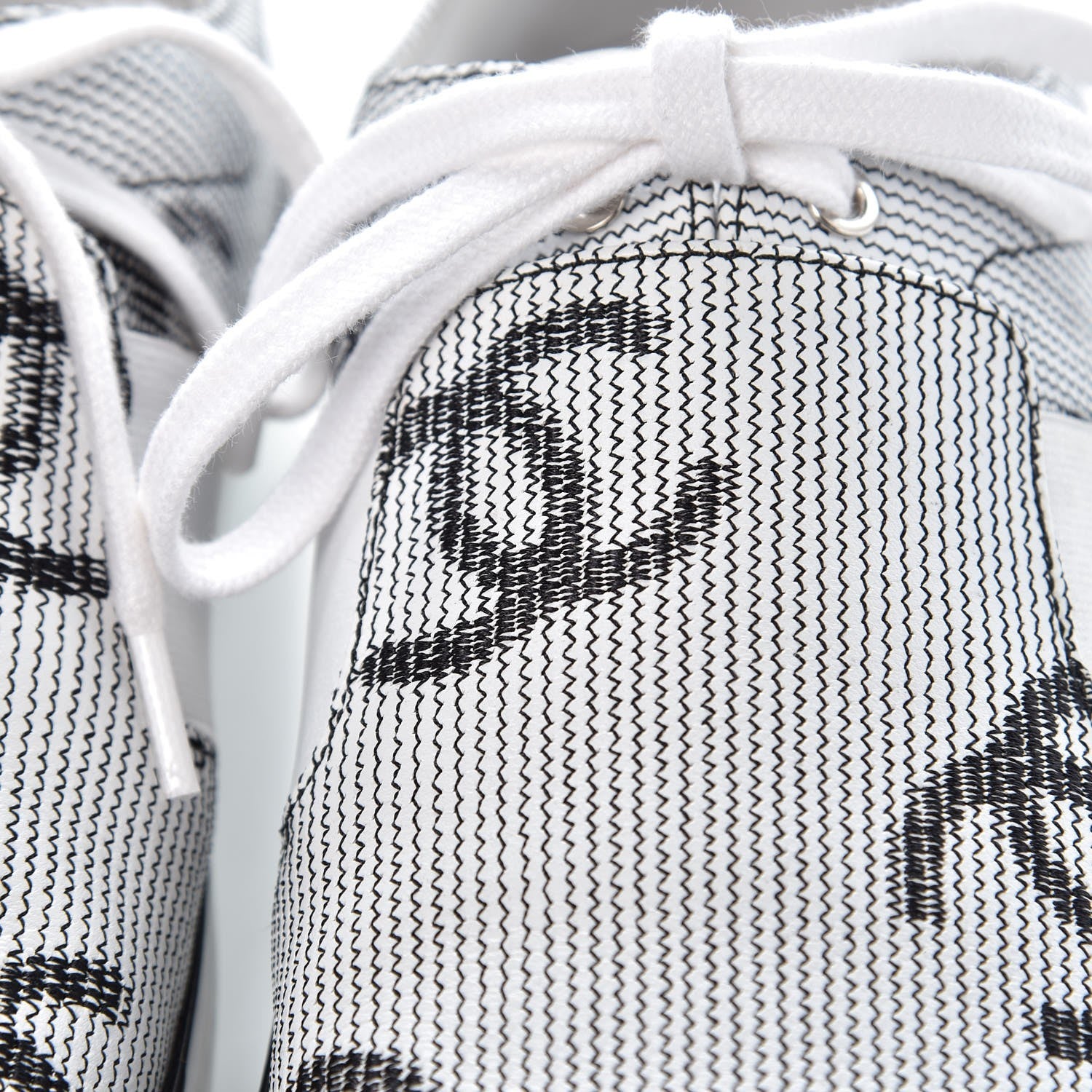 Chanel Embroidered Calfskin Womens CC Sneakers 39.5 Black White 6 of 12