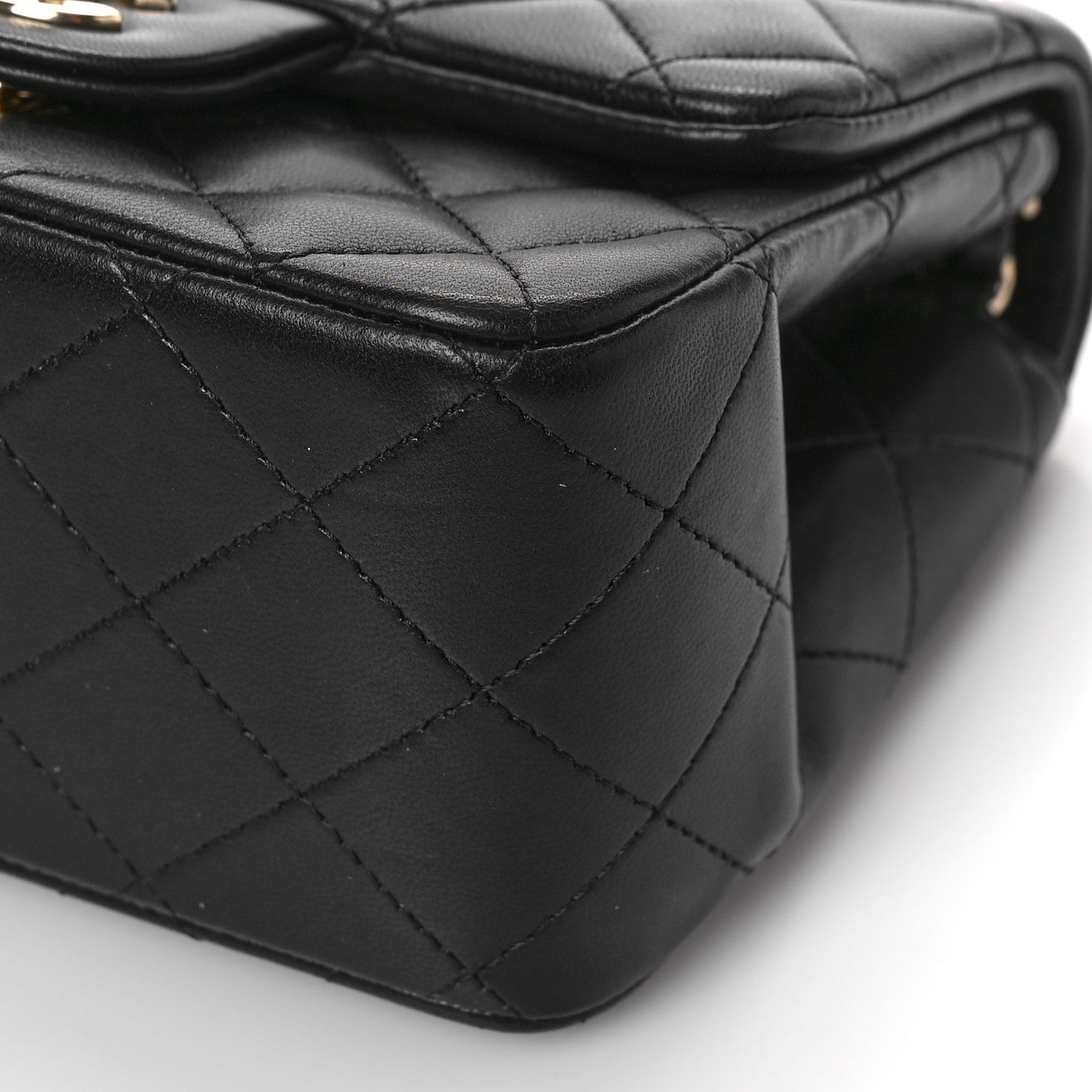 Chanel Lambskin Quilted Mini Square Flap Black 9 of 9
