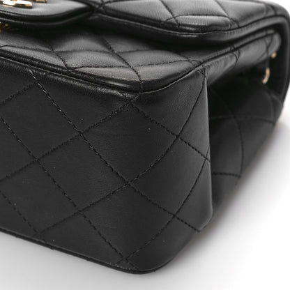 Chanel Lambskin Quilted Mini Square Flap Black 9 of 9