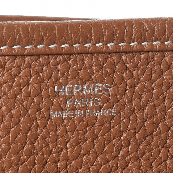 Hermes Taurillon Clemence Evelyne III PM Gold 7 of 9