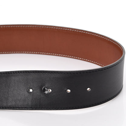 Hermes Natural Barenia Chamonix 42mm Belt Strap 95 Gold Black 5 of 9