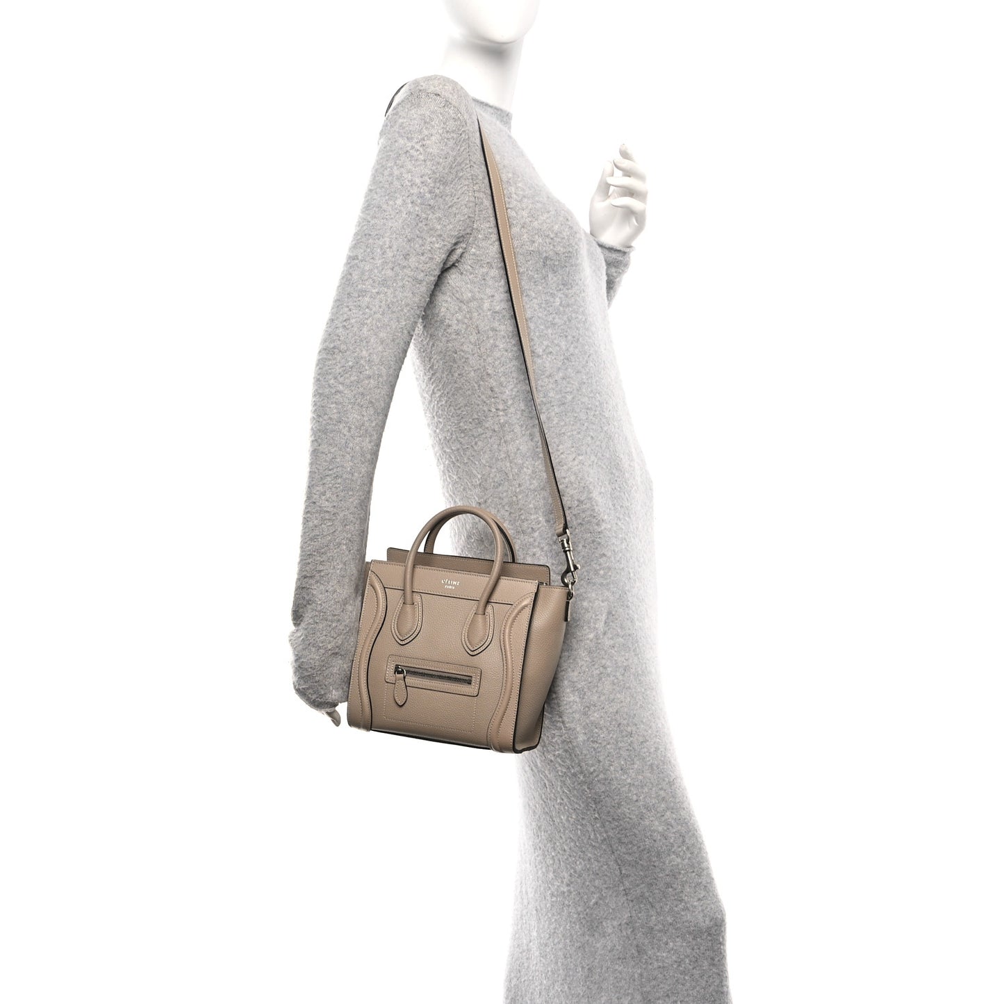 Drummed Calfskin Nano Luggage Dune